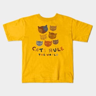 cats rule multicolor Kids T-Shirt